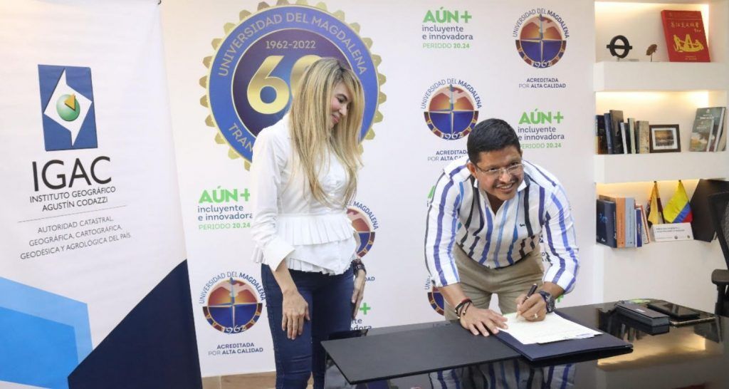 UNIMAGDAENA e IGAC suscriben carta de intención para desarrollar investigaciones, capacitaciones y aplicación del conocimiento científico en el territorio