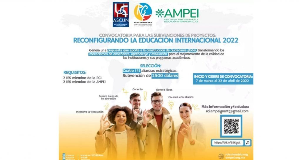 Convocatoria para las subvenciones de proyectos: Reconfigurando la educación internacional 2022 RCI - AMPEI.