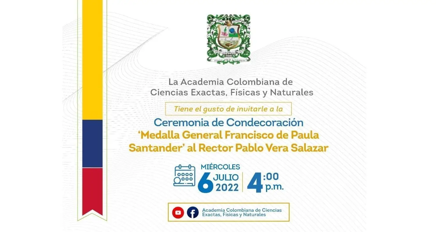 Rector de UNIMAGDALENA recibirá máxima distinción de la Academia Colombiana de Ciencias
